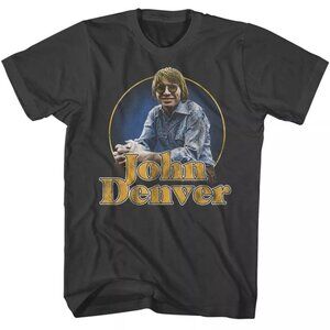 John Denver Sitting Photo T-Shirt Vintage Country Music Singer Fan Shirt 51